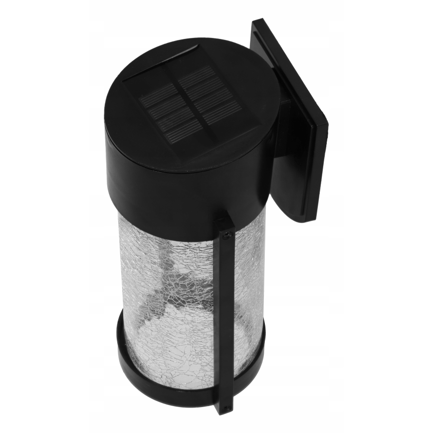 Applique murale solaire LED/3,7V 300 mAh IP44 noire