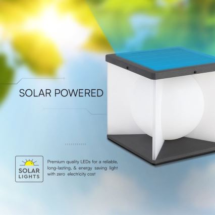 Applique murale solaire LED/3W/3,7V IP65 3000K à intensité variable + télécommande