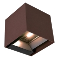 Applique murale solaire LED avec capteur LED/9W/3,7V 3000/4000/5000K IP65 2600 mAh marron