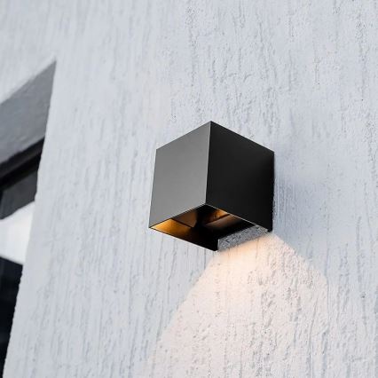 Applique murale solaire LED avec capteur LED/9W/3,7V 3000/4000/5000K IP65 2600 mAh noire