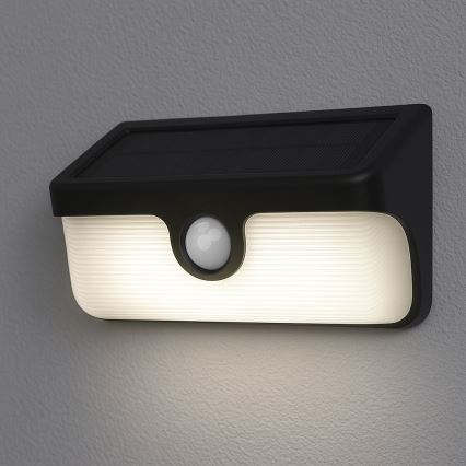 Applique murale solaire LED avec capteur LINK LED/5W/3,7V 2000 mAh IP65 noir