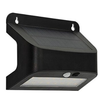 Applique murale solaire LED avec capteur SOLTO LED/6W/3,7V 4000K IP54 2400 mAh noire