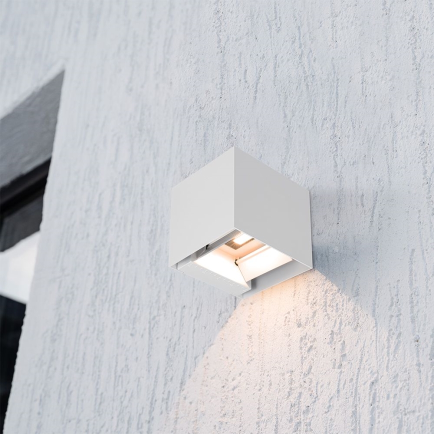 Applique murale solaire LED avec détecteur de mouvement LED/9W/5V 3000/4000/5000K IP65 2600 mAh blanche