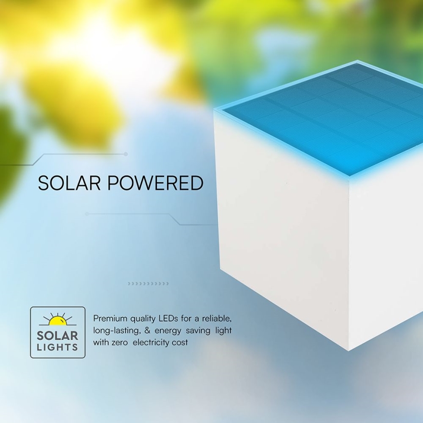 Applique murale solaire LED avec détecteur de mouvement LED/9W/5V 3000/4000/5000K IP65 2600 mAh blanche