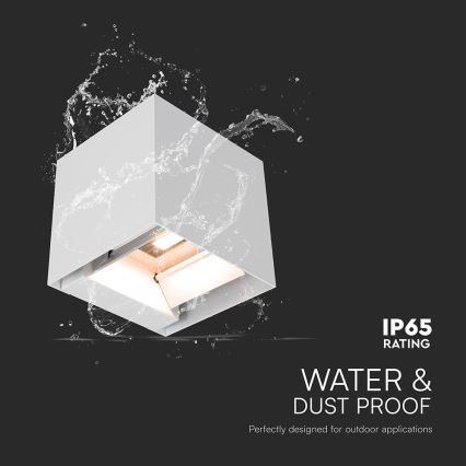 Applique murale solaire LED avec détecteur de mouvement LED/9W/5V 3000/4000/5000K IP65 2600 mAh blanche