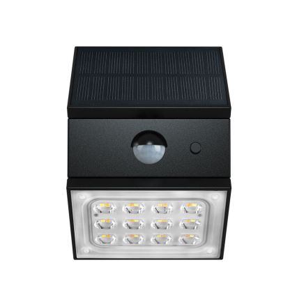 Applique solaire murale à LED avec détecteur LED/2,5W/3,7V 3000/4000/6000K IP65 1200 mAh noire