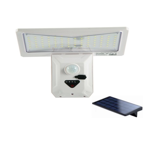 Applique murale solaire LED avec détecteur LED/2,6W/5,5V IP65 blanc