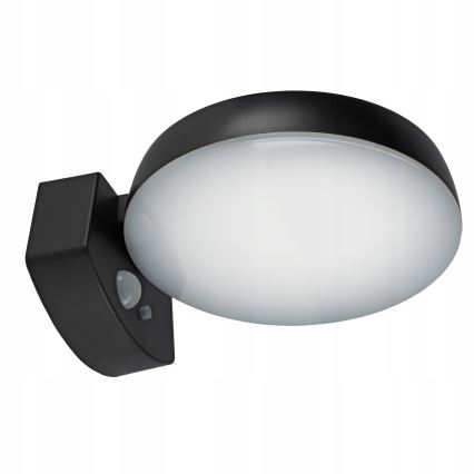 Applique murale solaire LED à intensité réglable avec capteur LED/3W/3,7V 1800 mAh IP54 noire