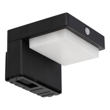 Applique murale solaire LED avec détecteur LED/5W/3,7V 2000 mAh IP44 noir