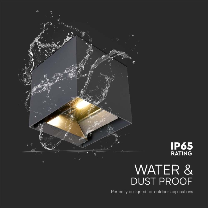 Applique murale solaire LED avec détecteur LED/9W/5V 3000/4000/5000K IP65 2600 mAh anthracite