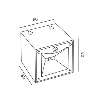 Applique murale solaire LED avec capteur QUERK LED/1,2V 3000/4000K IP54 800 mAh