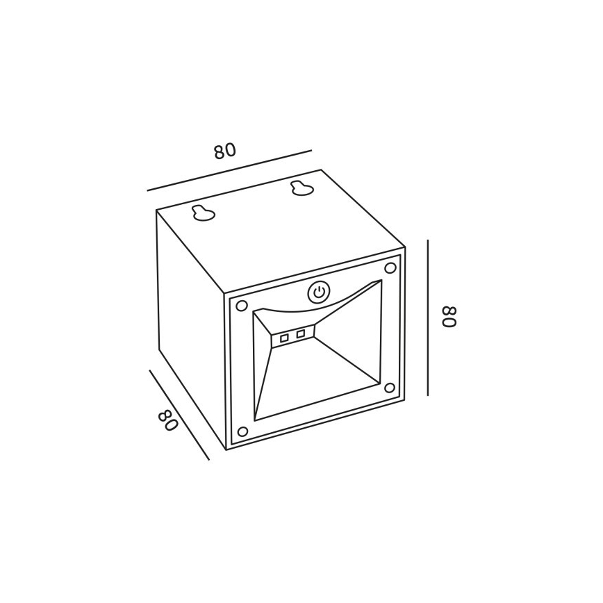 Applique murale solaire LED avec capteur QUERK LED/1,2V 3000/4000K IP54 800 mAh