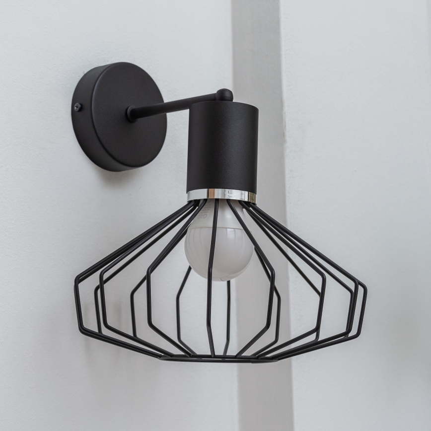 Applique murale SOLANO 1xE27/15W/230V noir/chrome brillant