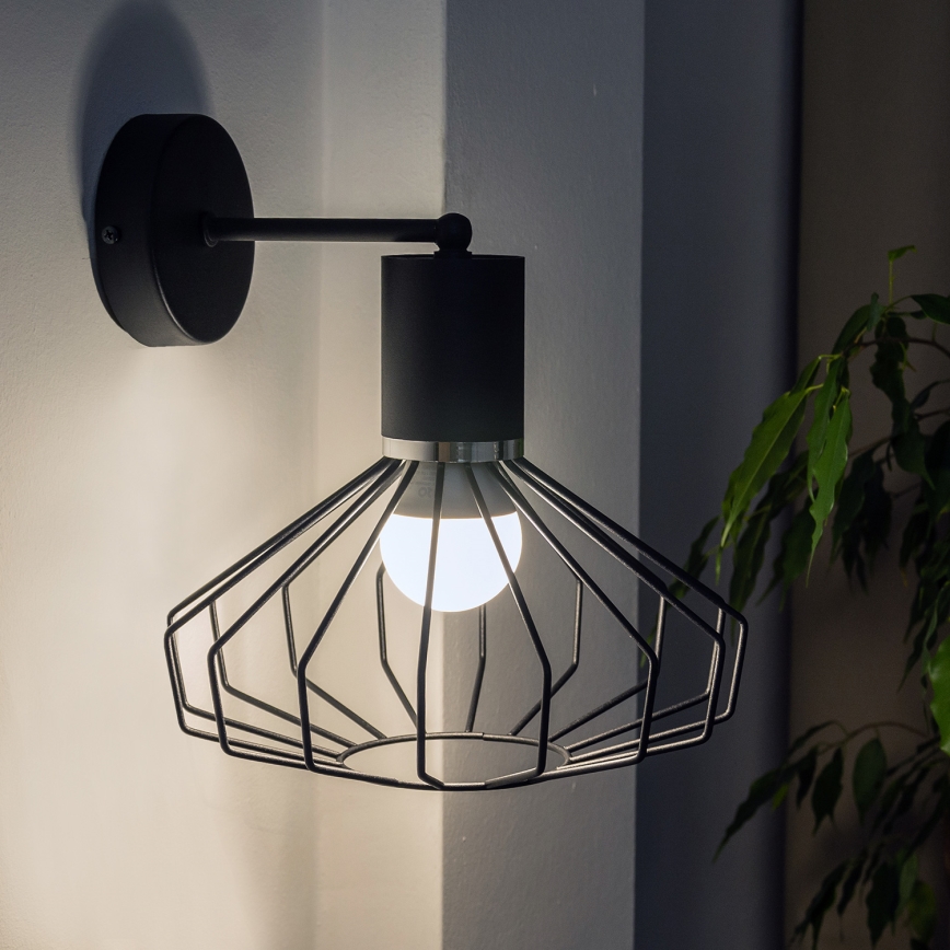 Applique murale SOLANO 1xE27/15W/230V noir/chrome brillant