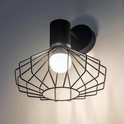 Applique murale SOLANO 1xE27/15W/230V noir/chrome brillant