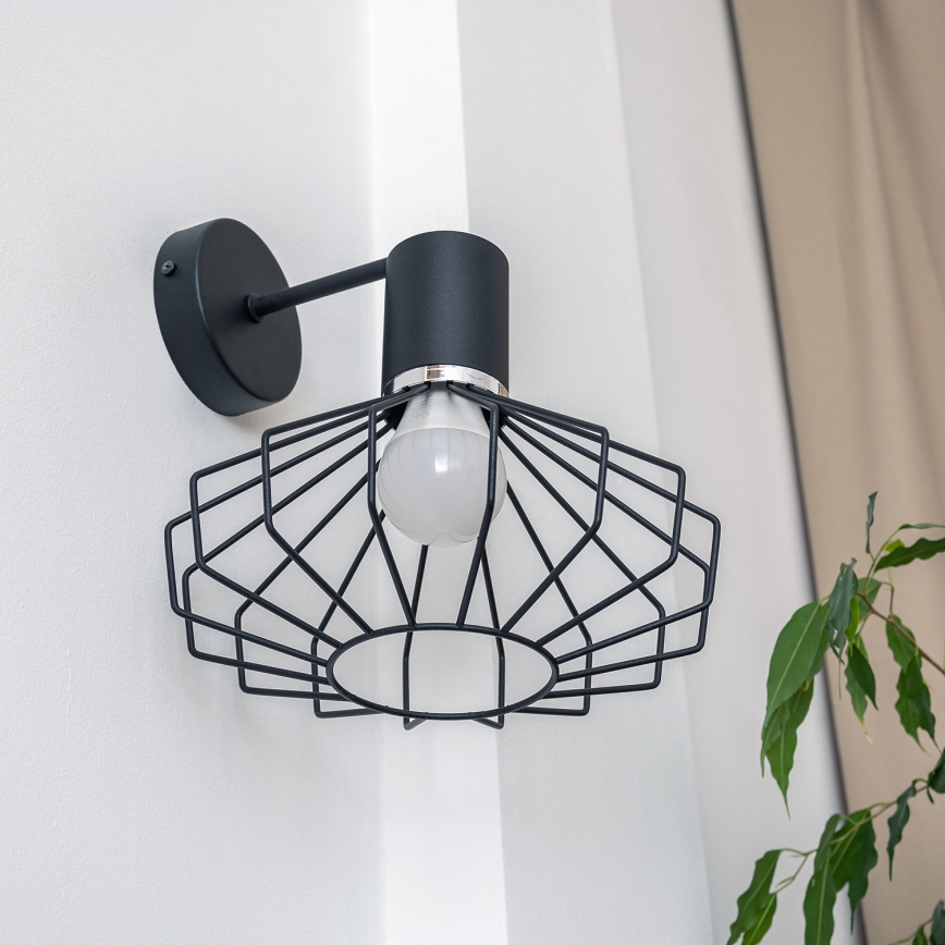 Applique murale SOLANO 1xE27/15W/230V noir/chrome brillant
