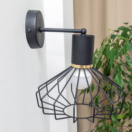 Applique murale SOLANO 1xE27/15W/230V noir/doré
