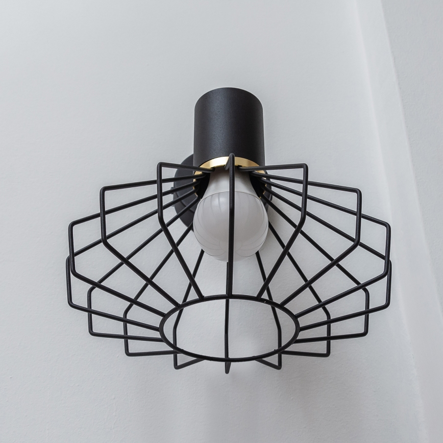 Applique murale SOLANO 1xE27/15W/230V noir/doré