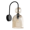 Applique murale SOPHIA 1xE14/10W/230V noir/beige fumé