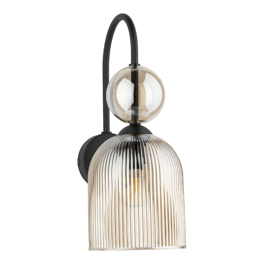 Applique murale SOPHIA 1xE14/10W/230V noir/beige fumé