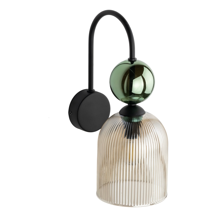 Applique murale SOPHIA 1xE14/10W/230V noir/vert/beige fumé