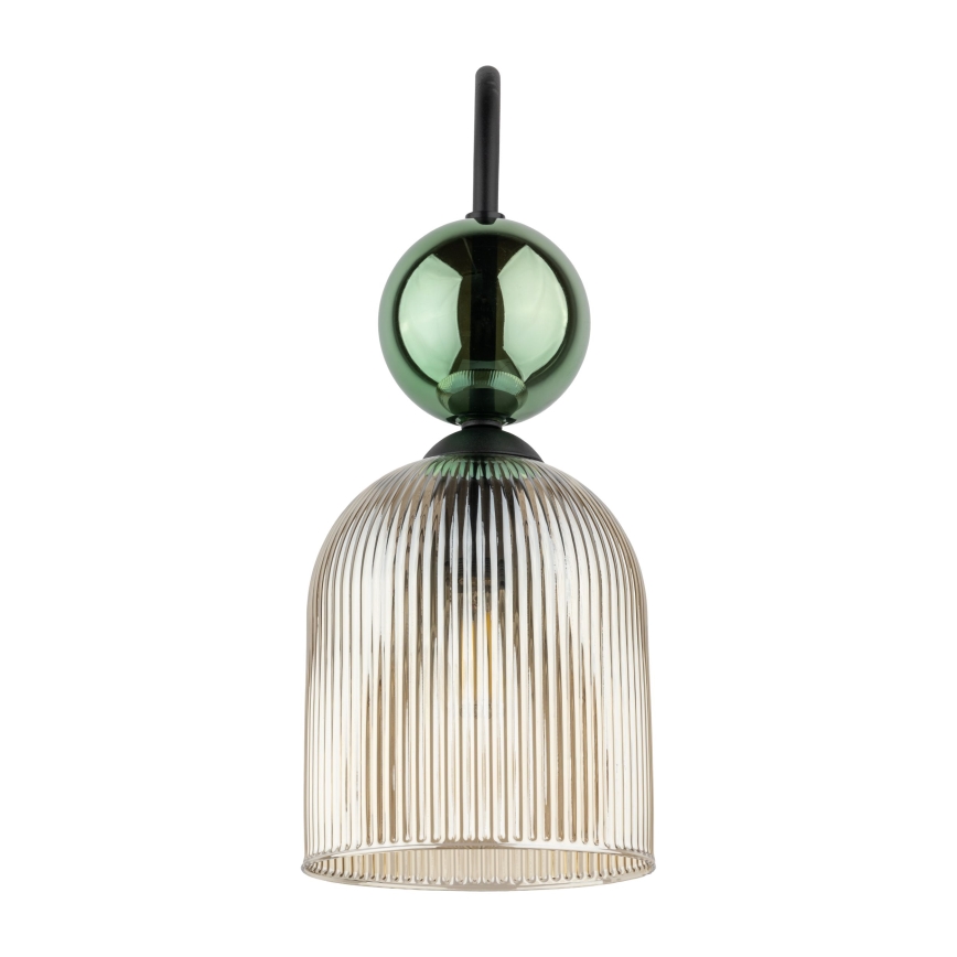 Applique murale SOPHIA 1xE14/10W/230V noir/vert/beige fumé