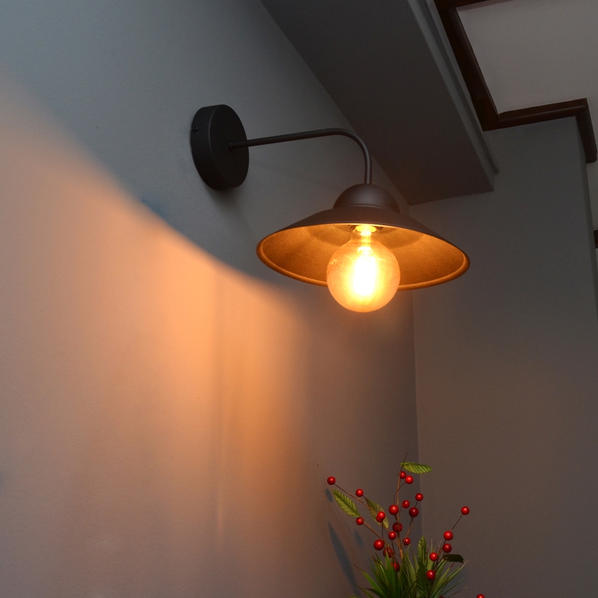 Applique murale SORAPIS 1xE27/15W/230V noir