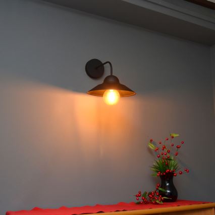 Applique murale SORAPIS 1xE27/15W/230V noir