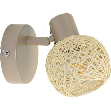 Applique murale spot DEX 1xE14/10W/230V beige/crème