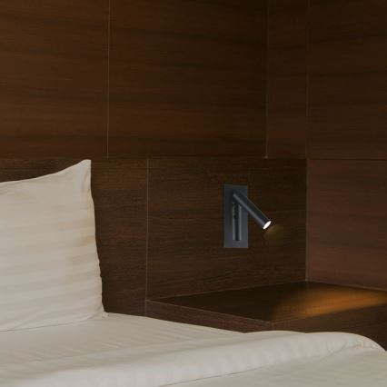 Applique murale spot LED/2W/230V 3000K noir