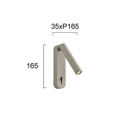 Applique murale spot LED ABRIEL 6W/230V beige