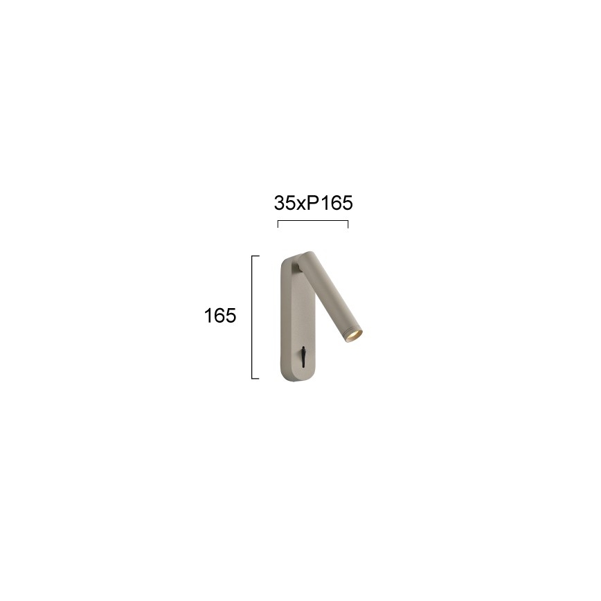 Applique murale spot LED ABRIEL 6W/230V beige