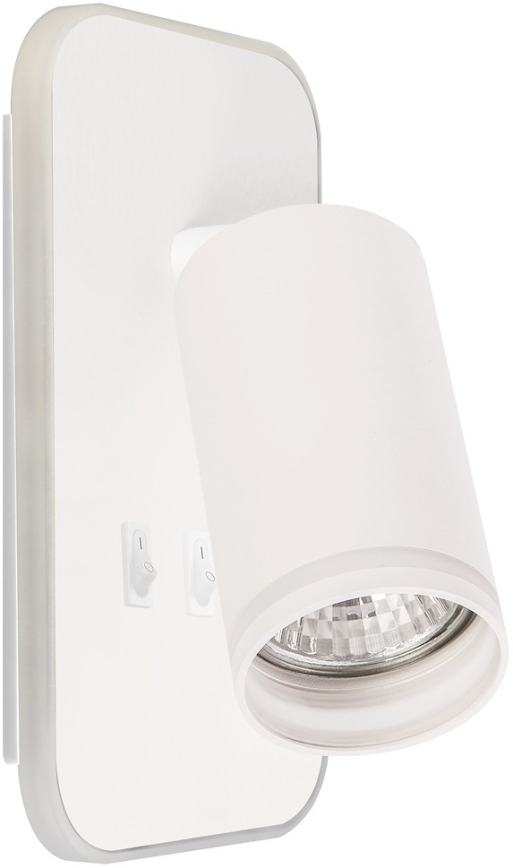 Applique murale spot LED PIPE 1xGU10/10W/230V + LED/6W, blanche