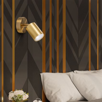 Spot mural LED RGBW dimmable GOLDI 1xGU10/6W/230V 3000K doré + télécommande