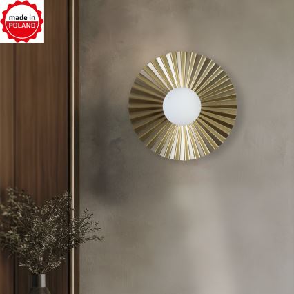 Applique murale SUNPLISS 1xG9/10W/230V Ø 35 cm doré/crème