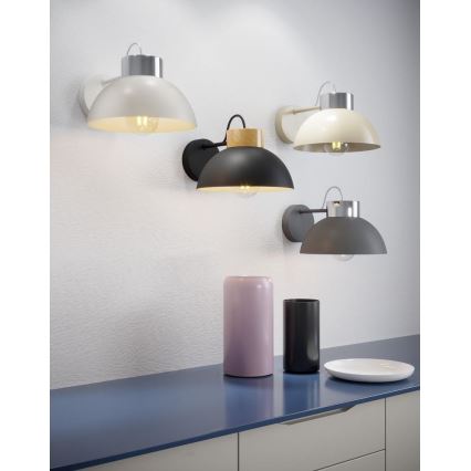 Applique murale TEDI 1xE27/60W/230V anthracite/chrome brillant