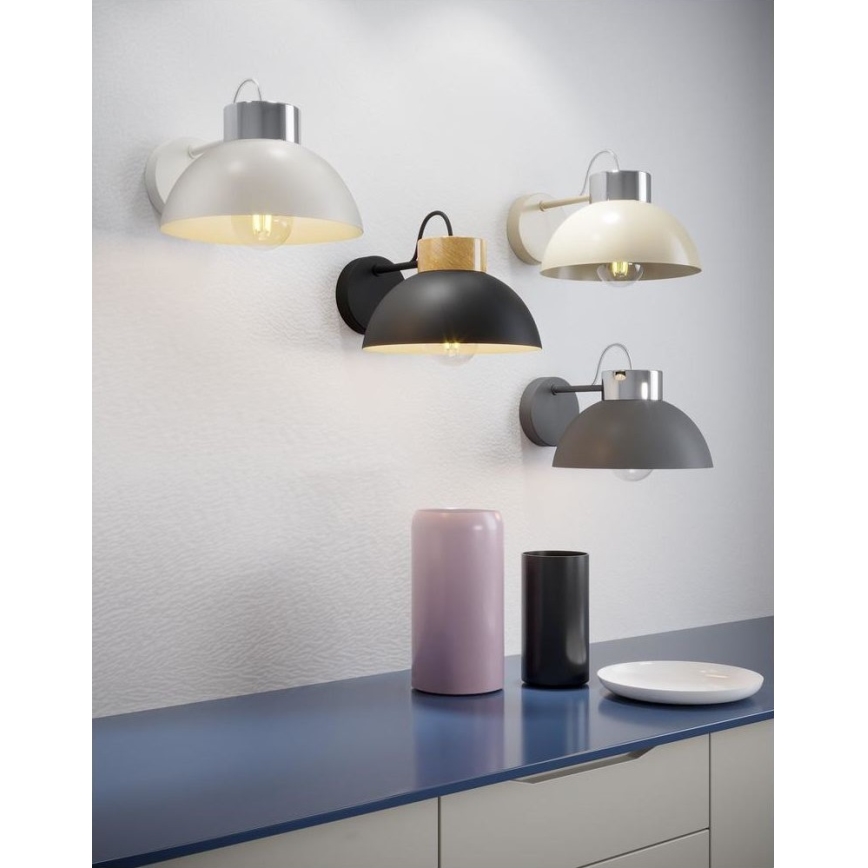 Applique murale TEDI 1xE27/60W/230V beige/chrome brillant
