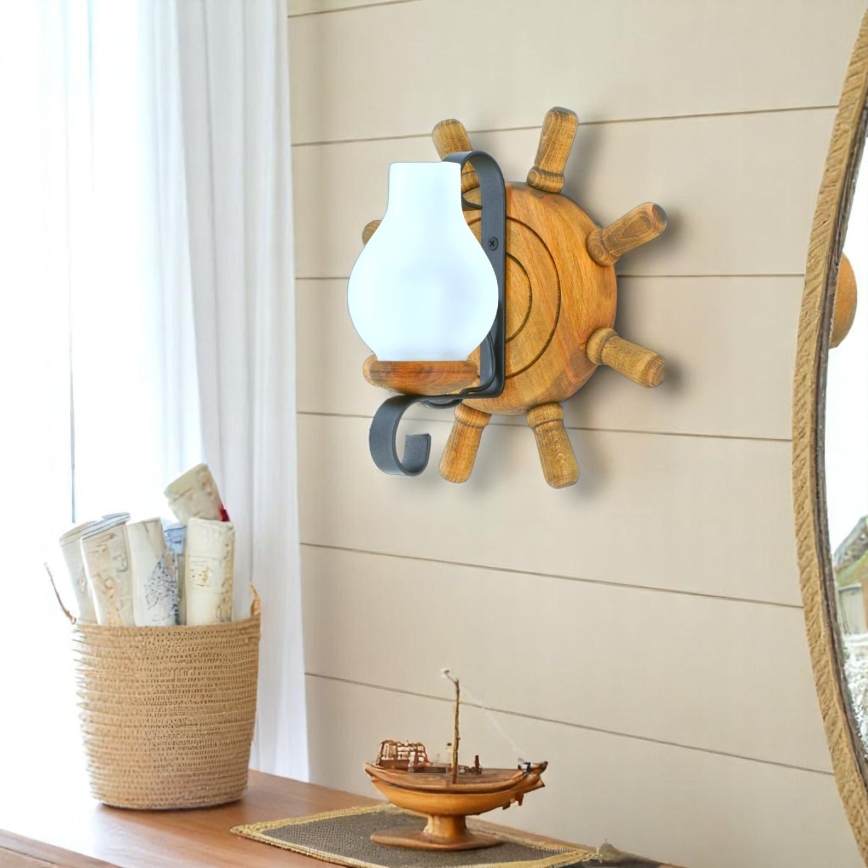 Applique murale TIMONA 1xE14/40W/230V hêtre - FSC certifié