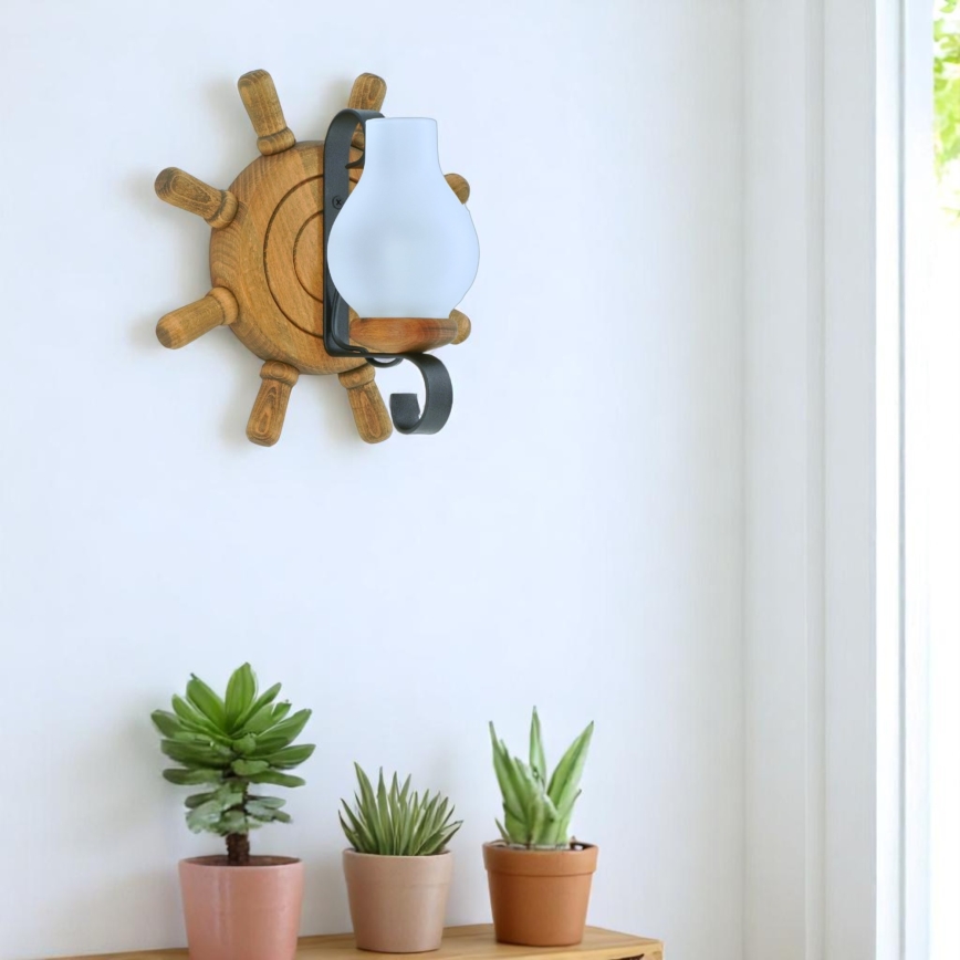 Applique murale TIMONA 1xE14/40W/230V hêtre - FSC certifié