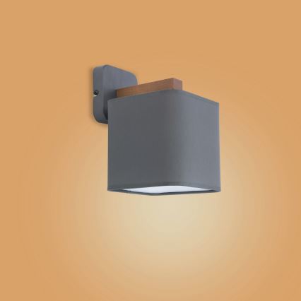 Applique murale TORA 1xE27/15W/230V grise