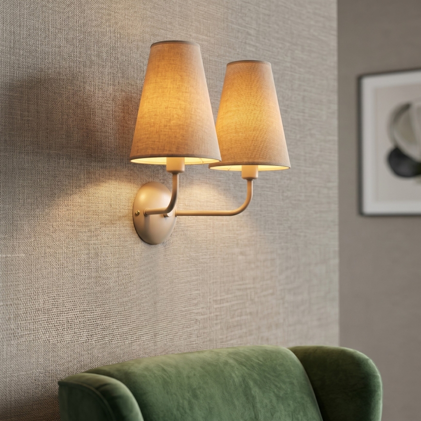 Applique murale TORTOLA 2xE14/15W/230V beige