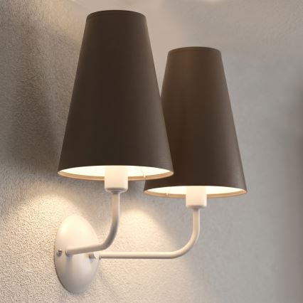 Applique murale TORTOLA 2xE14/15W/230V marron/crème