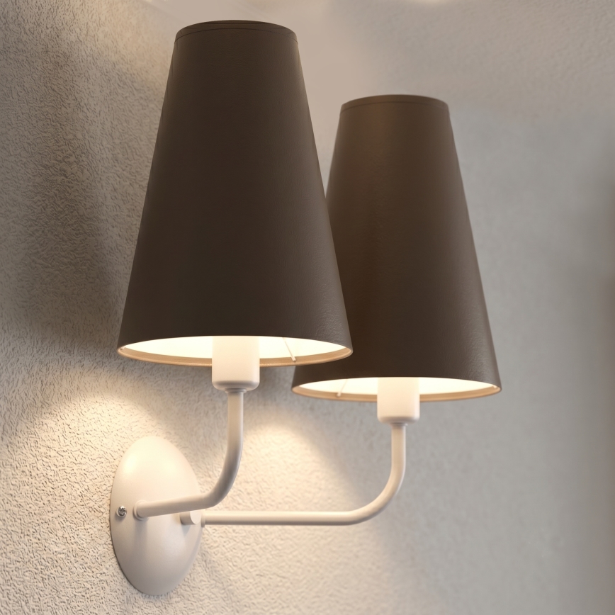 Applique murale TORTOLA 2xE14/15W/230V marron/crème