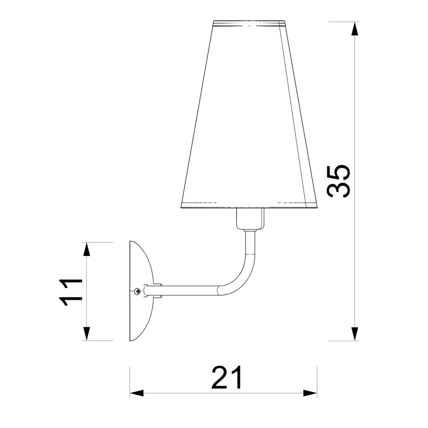 Applique murale TORTOLA 2xE14/15W/230V marron/crème