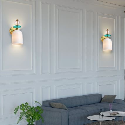 Applique murale TROPEA 1xE27/15W/230V dorée/rose fumée/bleue/blanche