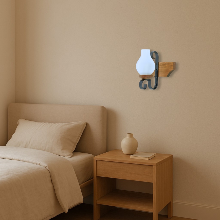 Applique murale VELA 1xE14/40W/230V hêtre - FSC certifié