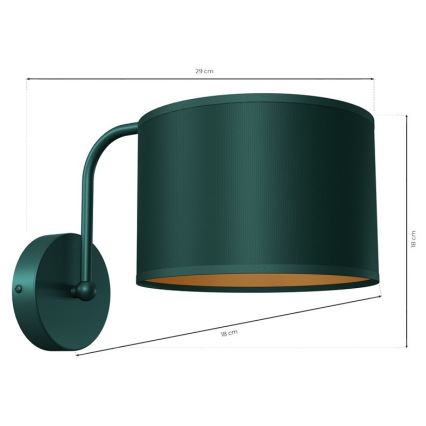 Applique murale VERDE 1xE27/60W/230V vert