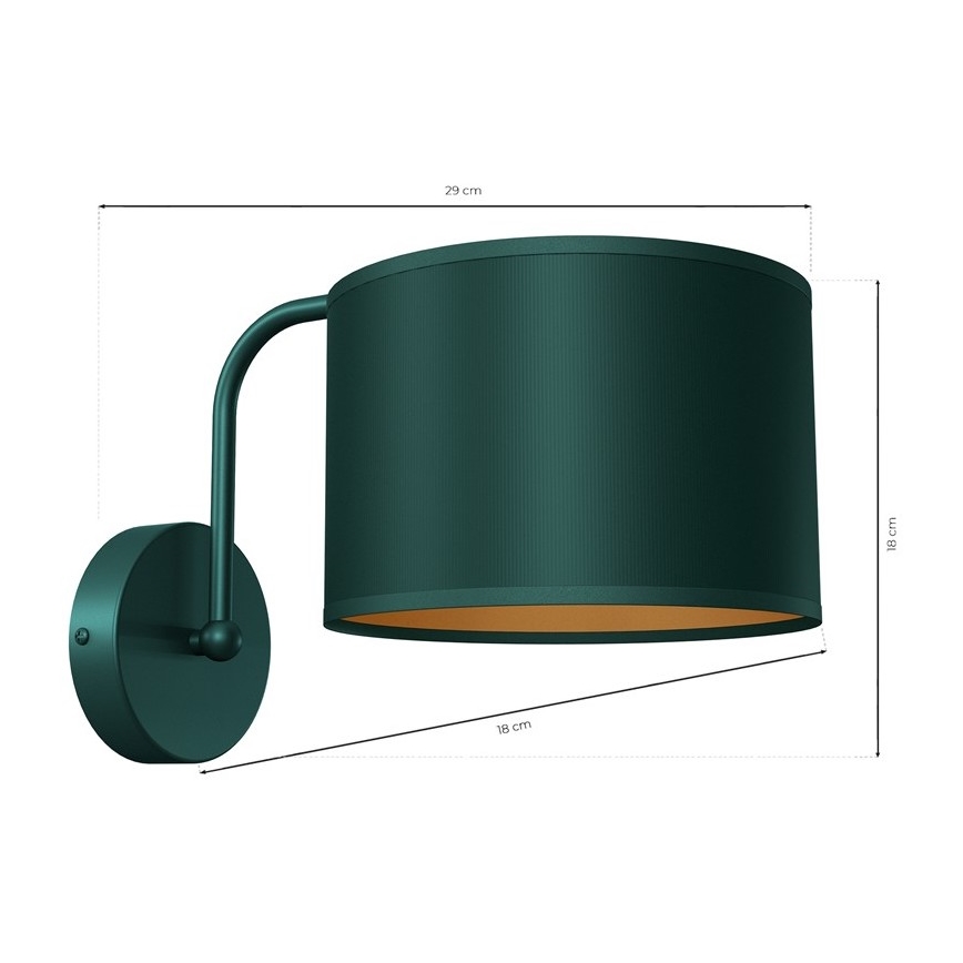 Applique murale VERDE 1xE27/60W/230V vert