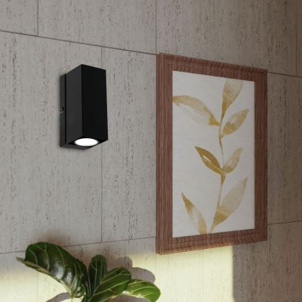 Applique murale WALL 1xGU10/8W/230V noir