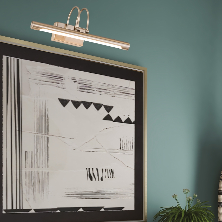 Applique pour tableau LED/9W/230V 3000K 42 cm chrome mat